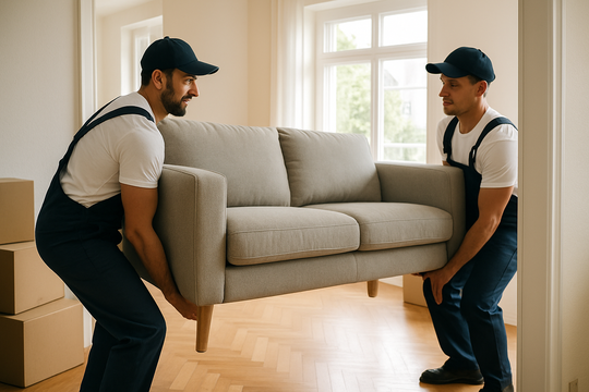 Umzugshelfer in Bonn beim professionellen Möbeltransport